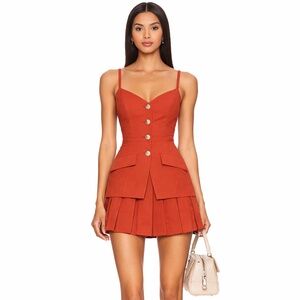 Amanda Uprichard Wesley Romper Mini Dress